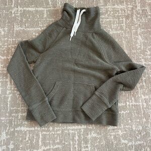 Offline by aerie Olive Green Knit Funnel Neck Pullover